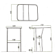 ONLY COVER FOR T-TOP - 1720 x 1410 - White or Dark Blue - DIA: 32MM - SM639001C-WX - Sumar